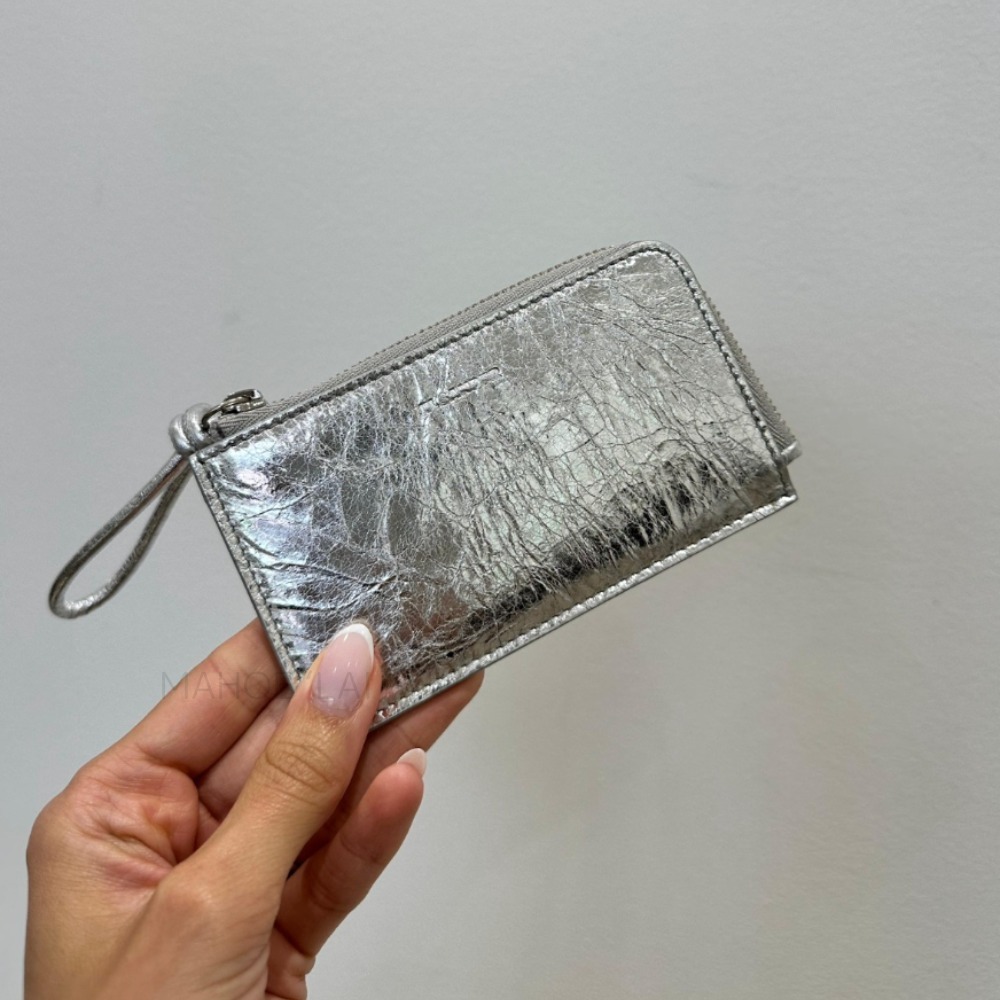 JIL SANDER Cracked Silver コインケース