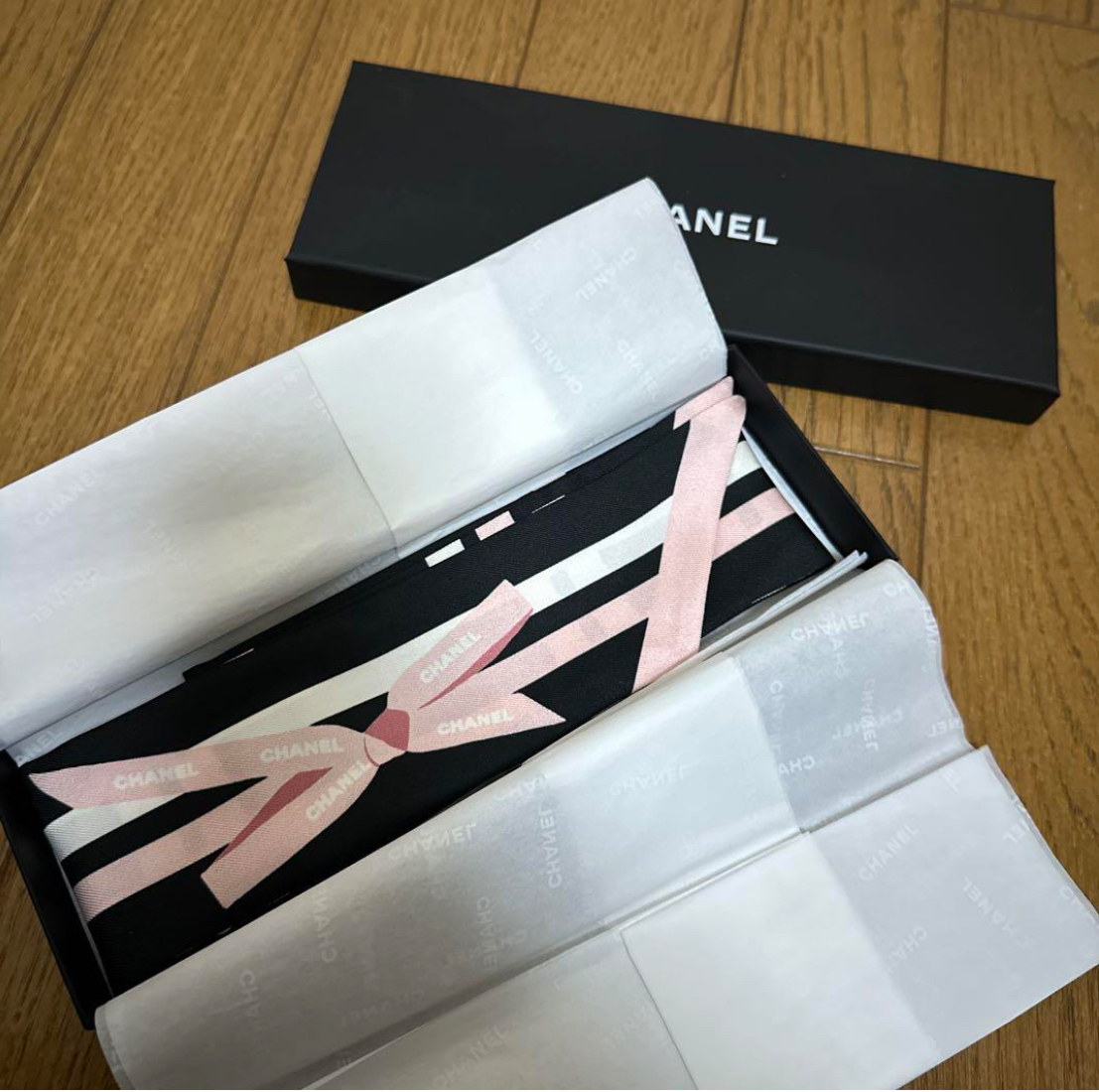 奇跡_最後の1個_ブラック_リボン_CHANEL_ツイリー_ヘアアクセ