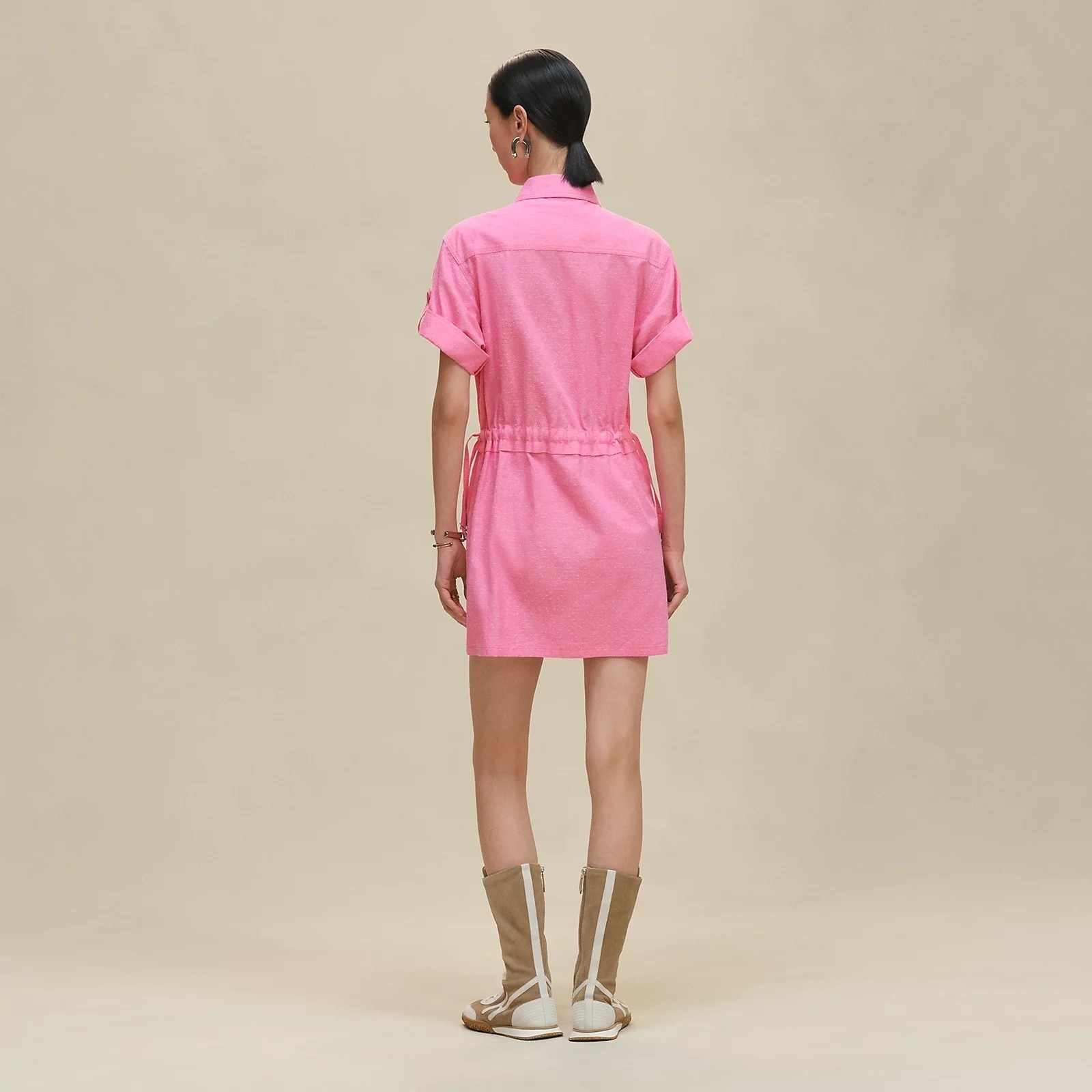 25AW★HERMES★《ミニドレス》Candy Libris コットン/ヘンプ