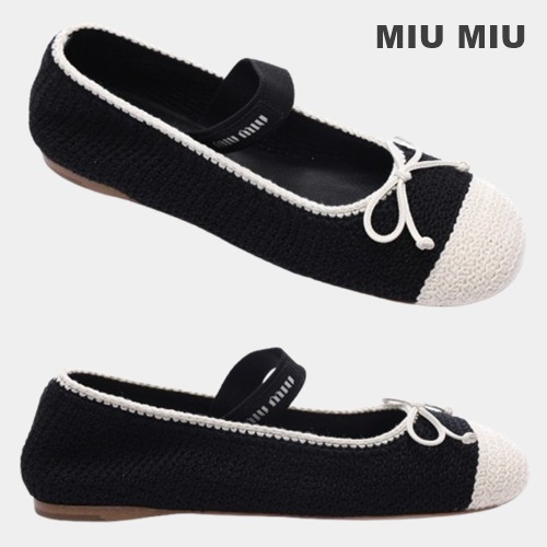 ☆MiuMiu☆ニット バレリーナ シューズ 正規品