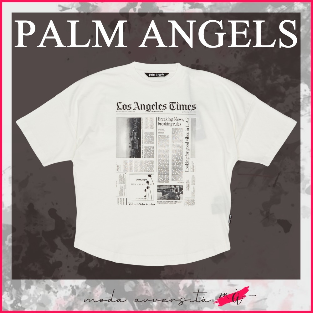 【Palm Angels 】ロゴ メンズ 半袖 新作 オーバーサイズ Tシャツ
