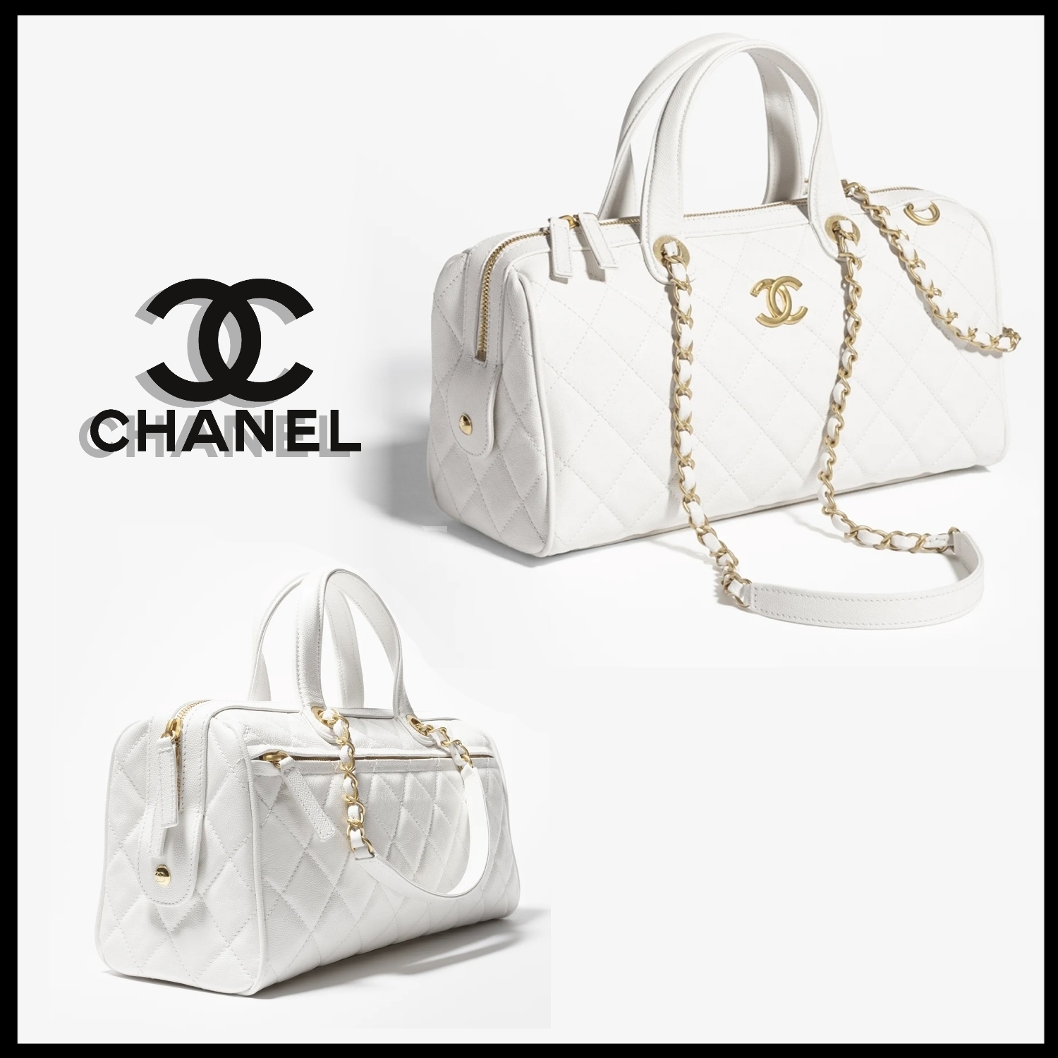 洗練ホワイト♡【 CHANEL 】ラージ ボーリング バッグ 新作