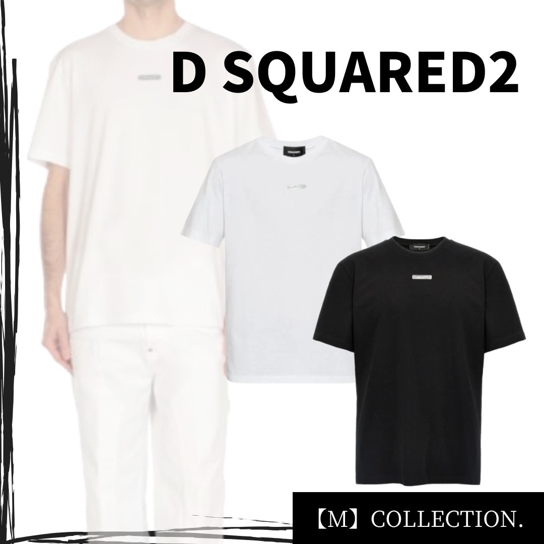 Dsquared2 ロゴ プラーク クルーネック T シャツ