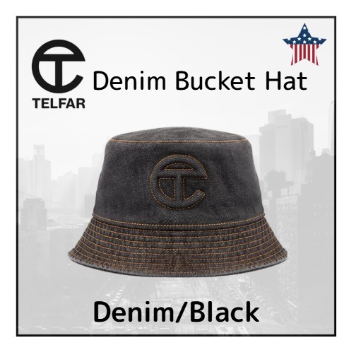 【日本未入荷】Denim Bucket Hat BLACK TELFAR テルファーバケハ