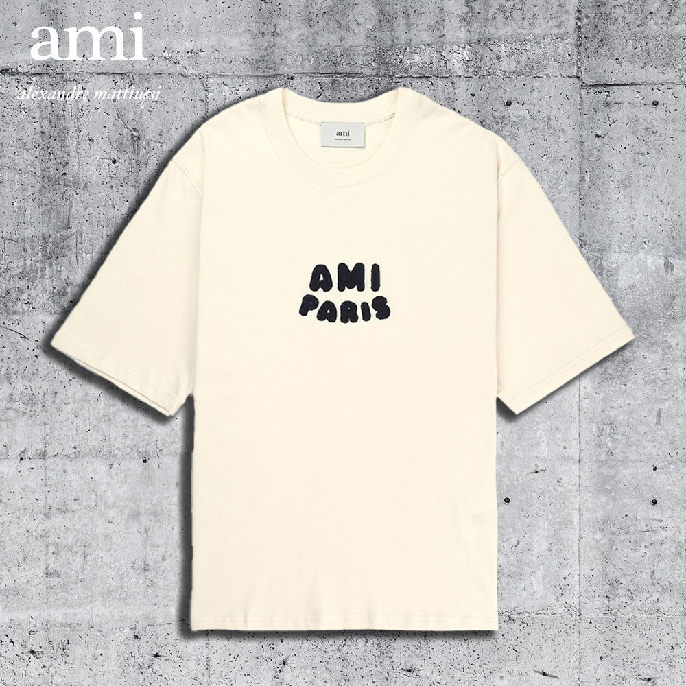 [AMI PARIS] Paris Logo Patch Short Sleeve アミパリス Tシャツ