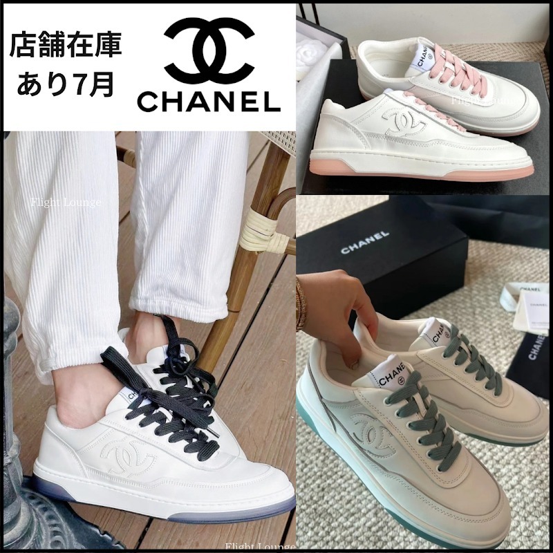 選べる3カラー★CHANEL スニーカー ロゴ入り