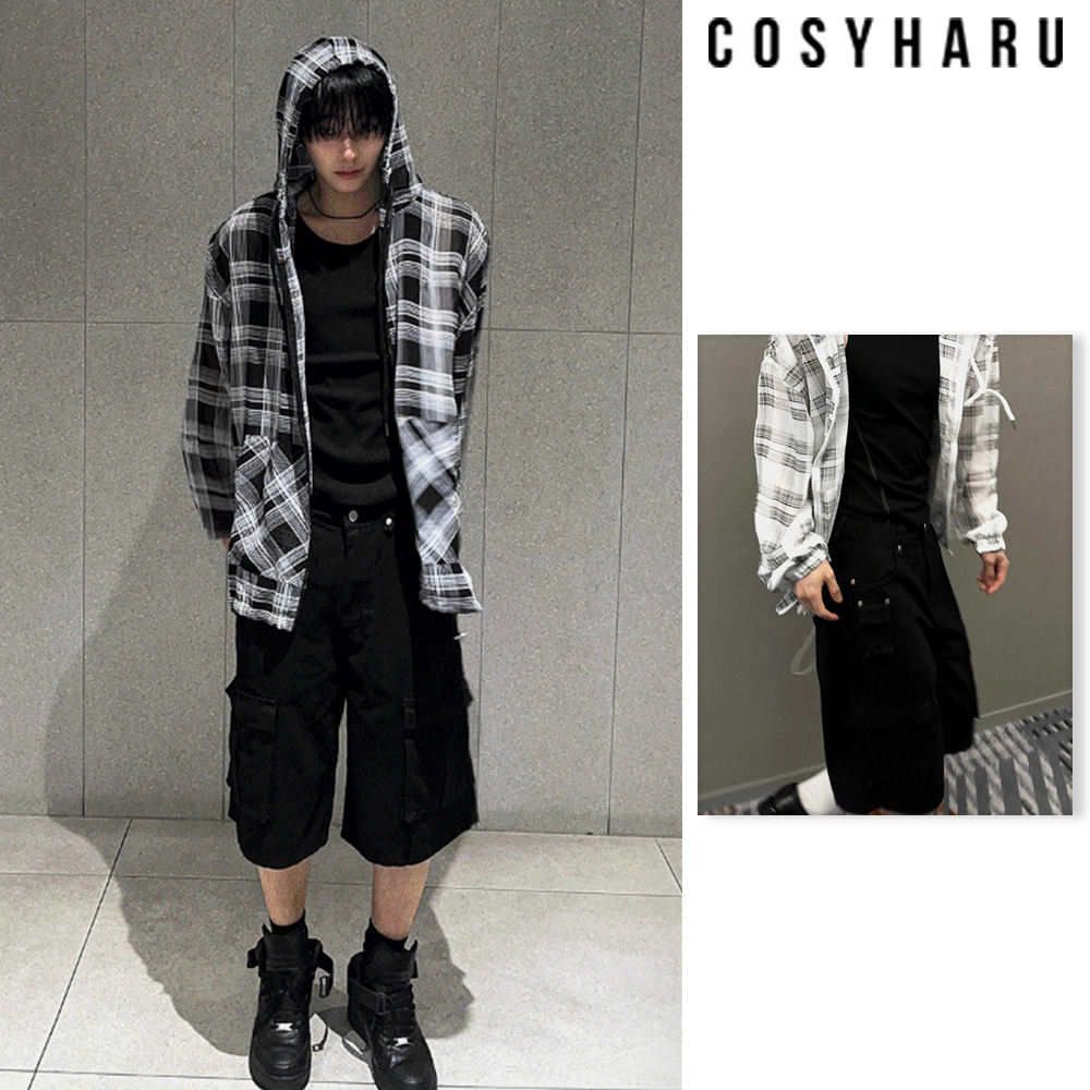 【COSYHARU】Multi Cargo Bermuda Pants