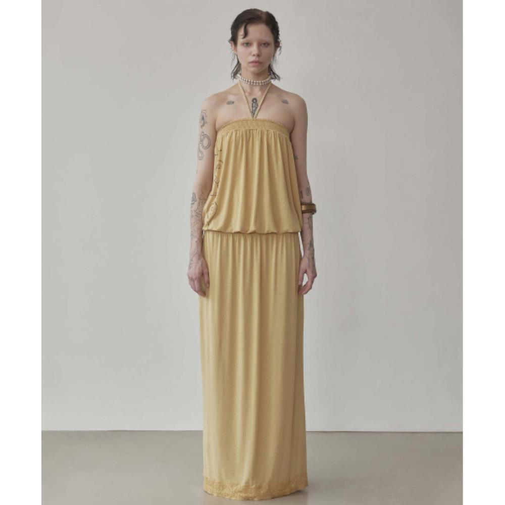 ★SCULPTOR★ 2way Nymphs Tube Dress Beige SC25S308BE