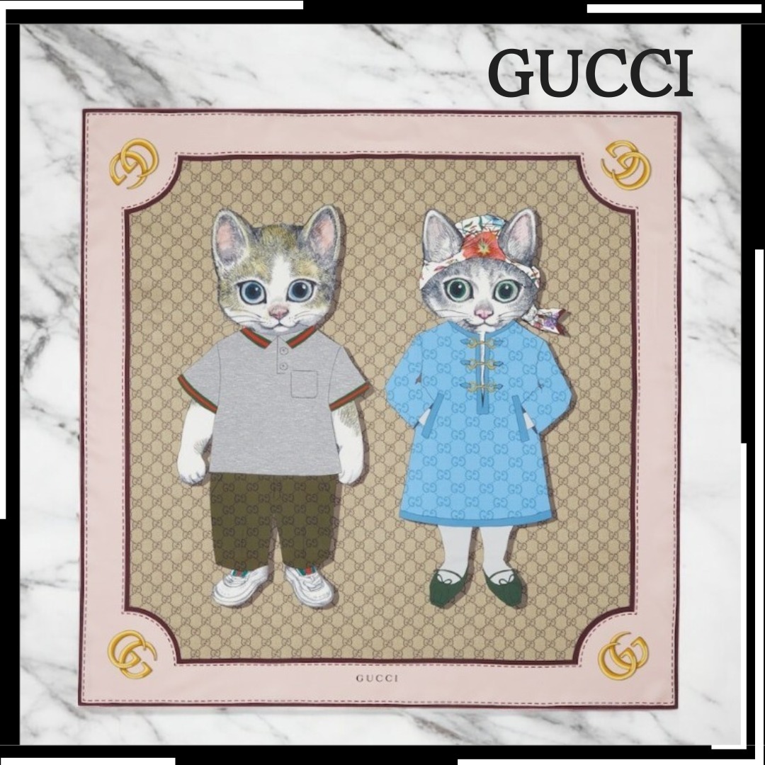 すぐ届く【GUCCI】ヒグチユウコ シルクスカーフ 日本限定