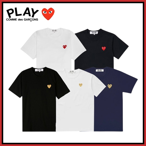 ★【COMME des GARCONS】レッド ハート ワッペン 半袖 Tシャツ★