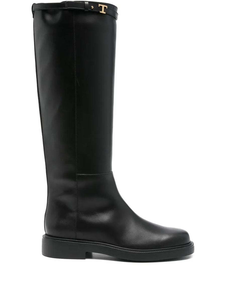 【関税＆送料込み】Tod'S T-Buckle Leather Knee-High Boots S