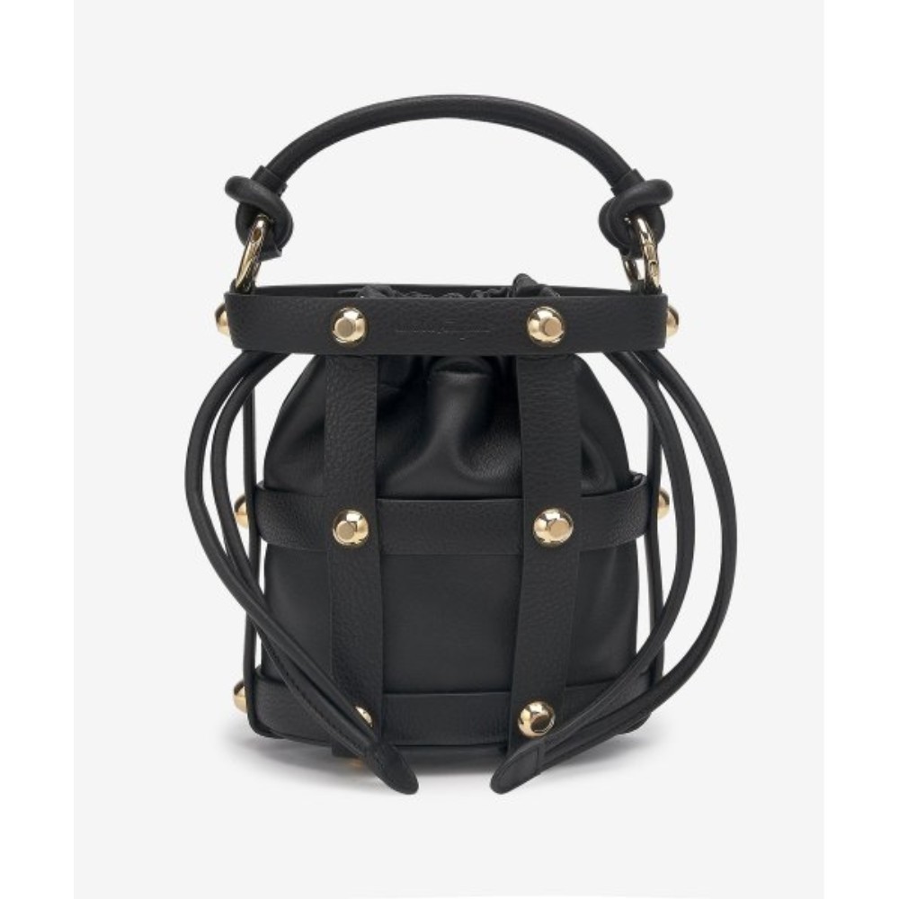 ■FERRAGAMO■ Cage Bag Black Gold 211488752649 211488752649S