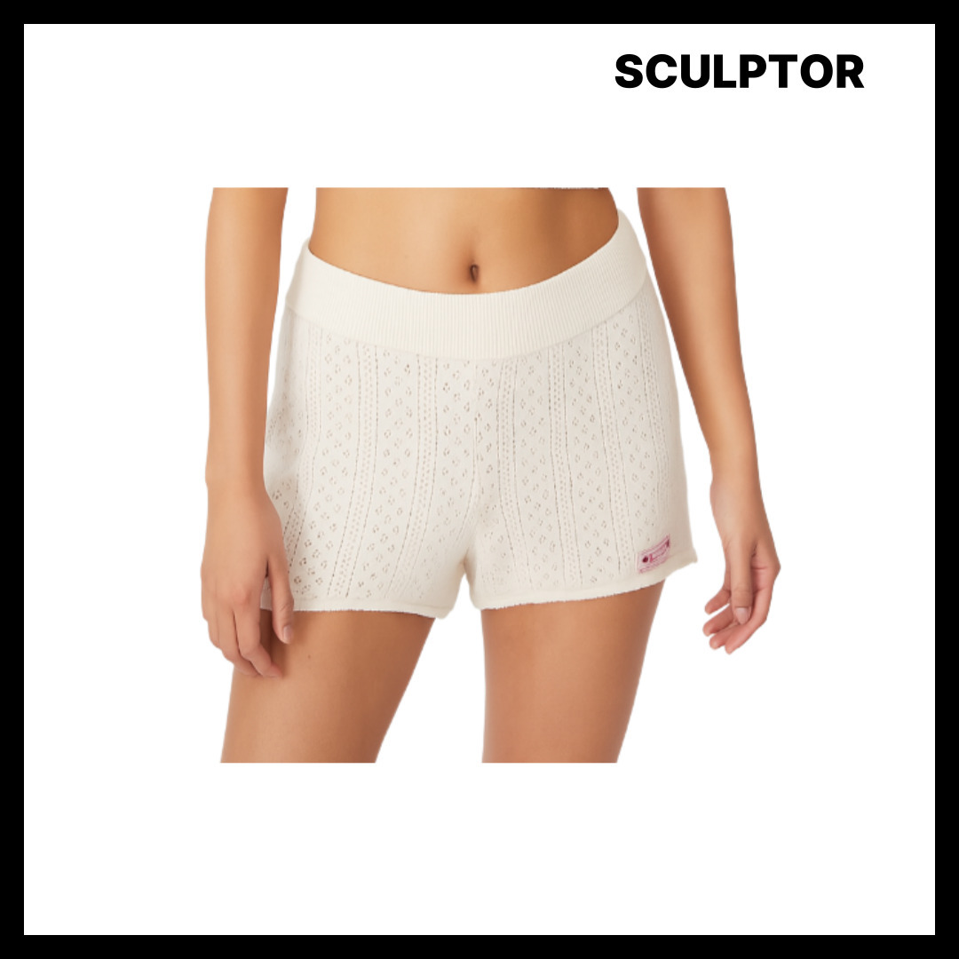 ショートパンツ [SCULPTOR] Eyelet Knit Shorts Ivory SC25S426IV