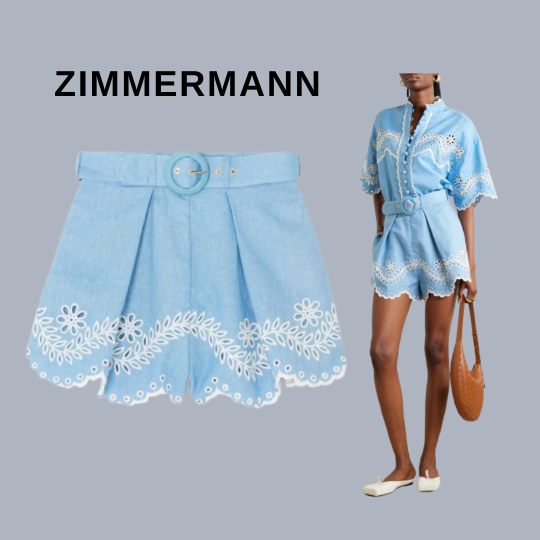 ZIMMERMANN ショーツ スカラップデザイン【関税なし】