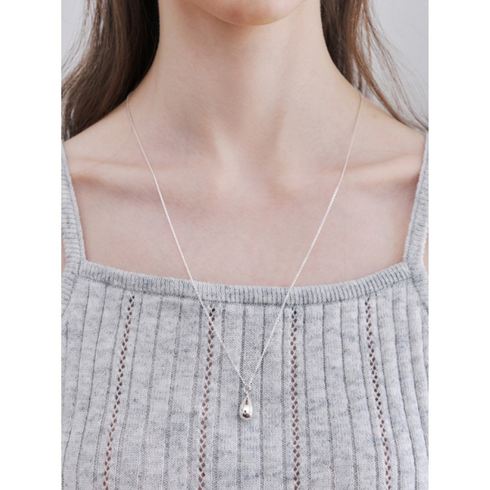 ■ENGBROX■ water drop long necklace EBNL25046SV