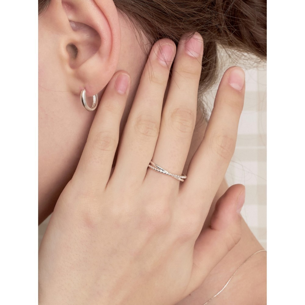 ■ENGBROX■ silver925 cross grain ring EBRG25003SV