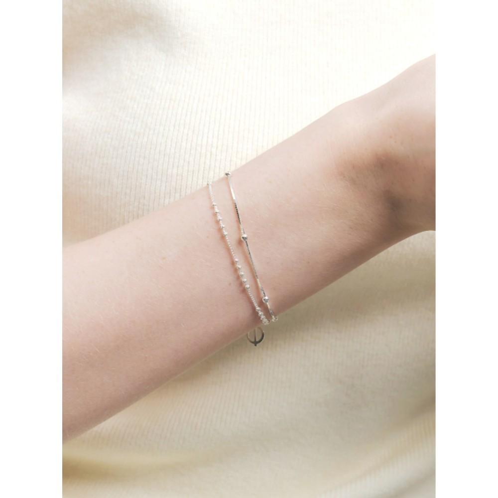 ■ENGBROX■ silver925 layered ball bracelet EBBL19010