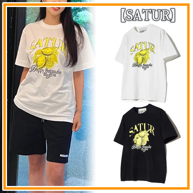 【SATUR】人氣★Citron Summer Graphic Short-sleeved T-shirt