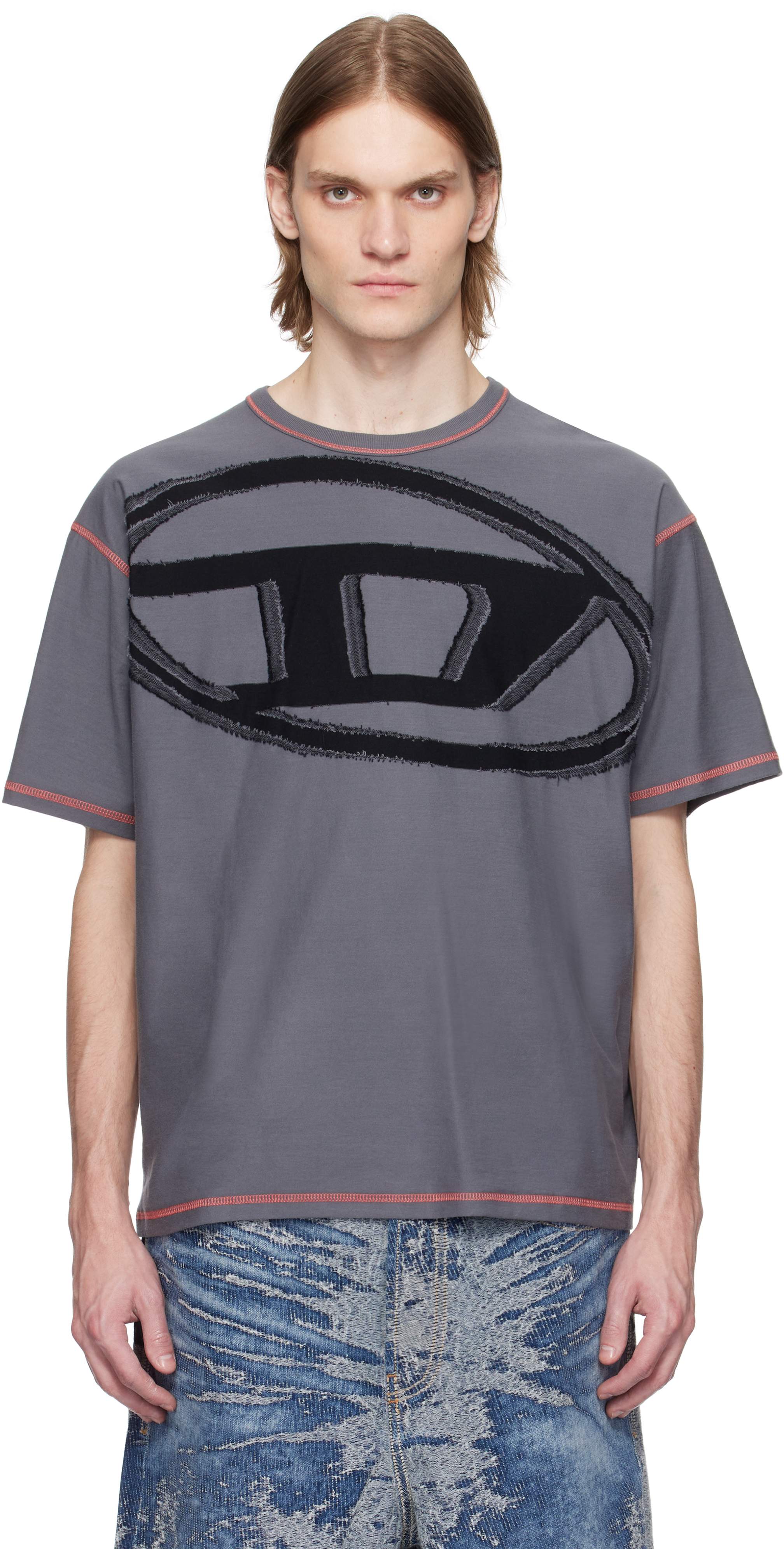 【関税込み】Diesel グレー T-Doxt Tシャツ