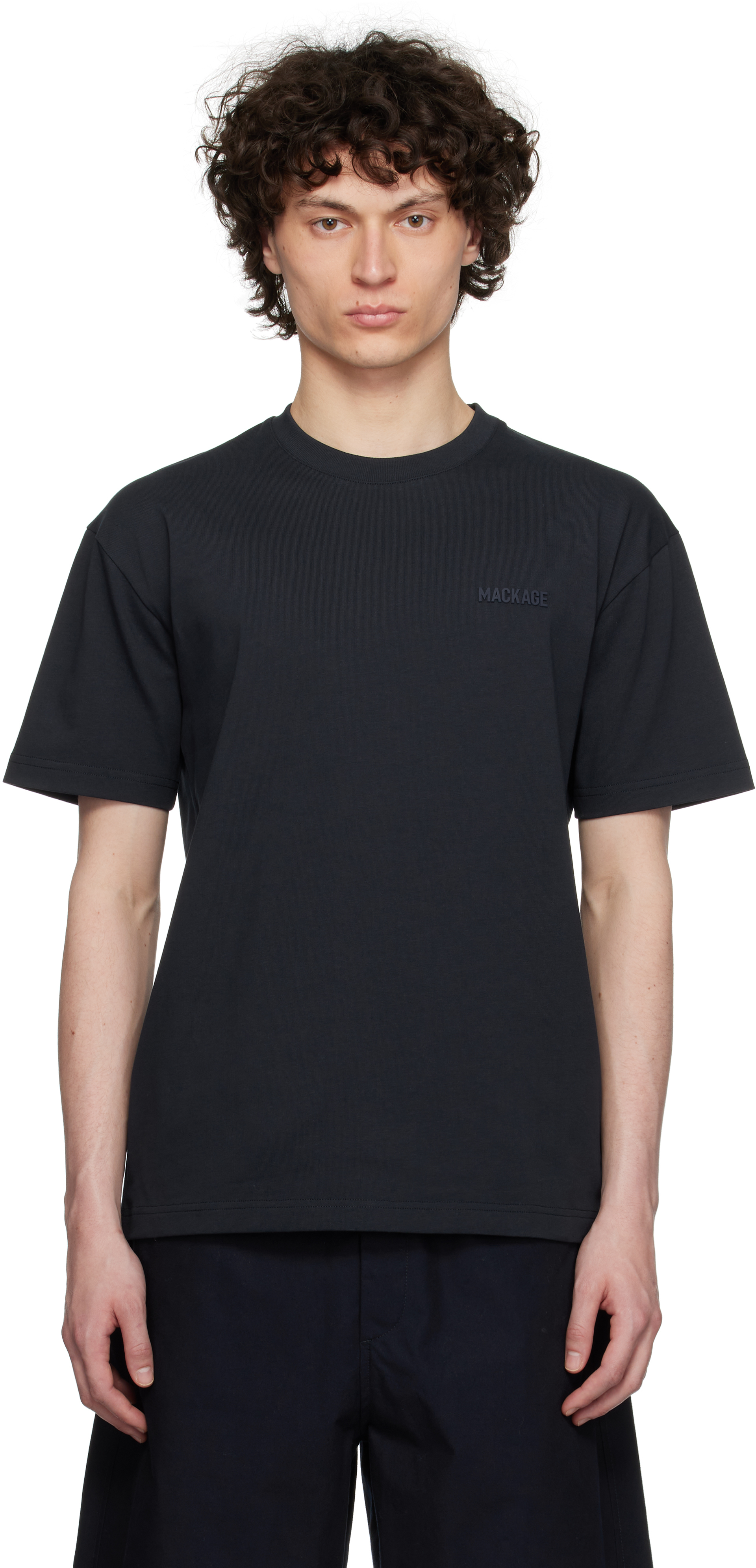 【関税込み】MACKAGE ネイビー TEE-R Tシャツ