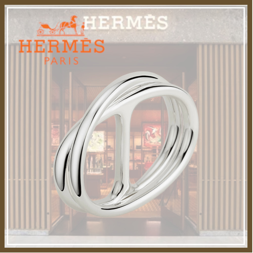 【シンプル♡】HERMES Chaine d'Ancre パンク ダブルリング