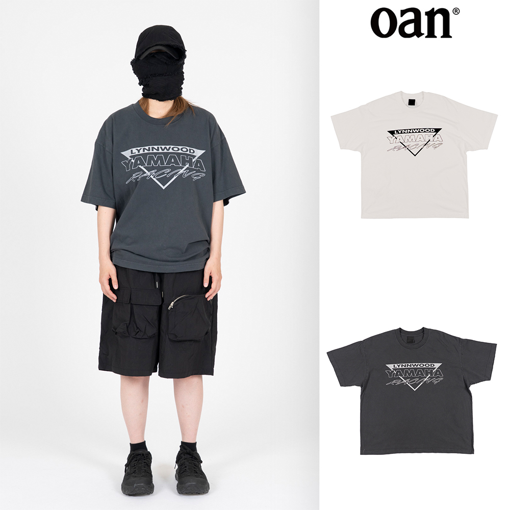 【oan】Reverse Triangle Pigment Short Sleeve T-shirt