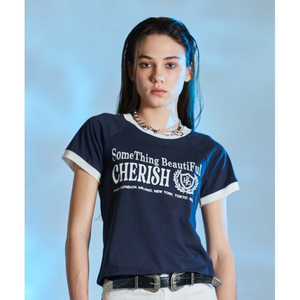 ★LARTIGENT★ L10 CHERISH TRACK TSHIRTNAVY