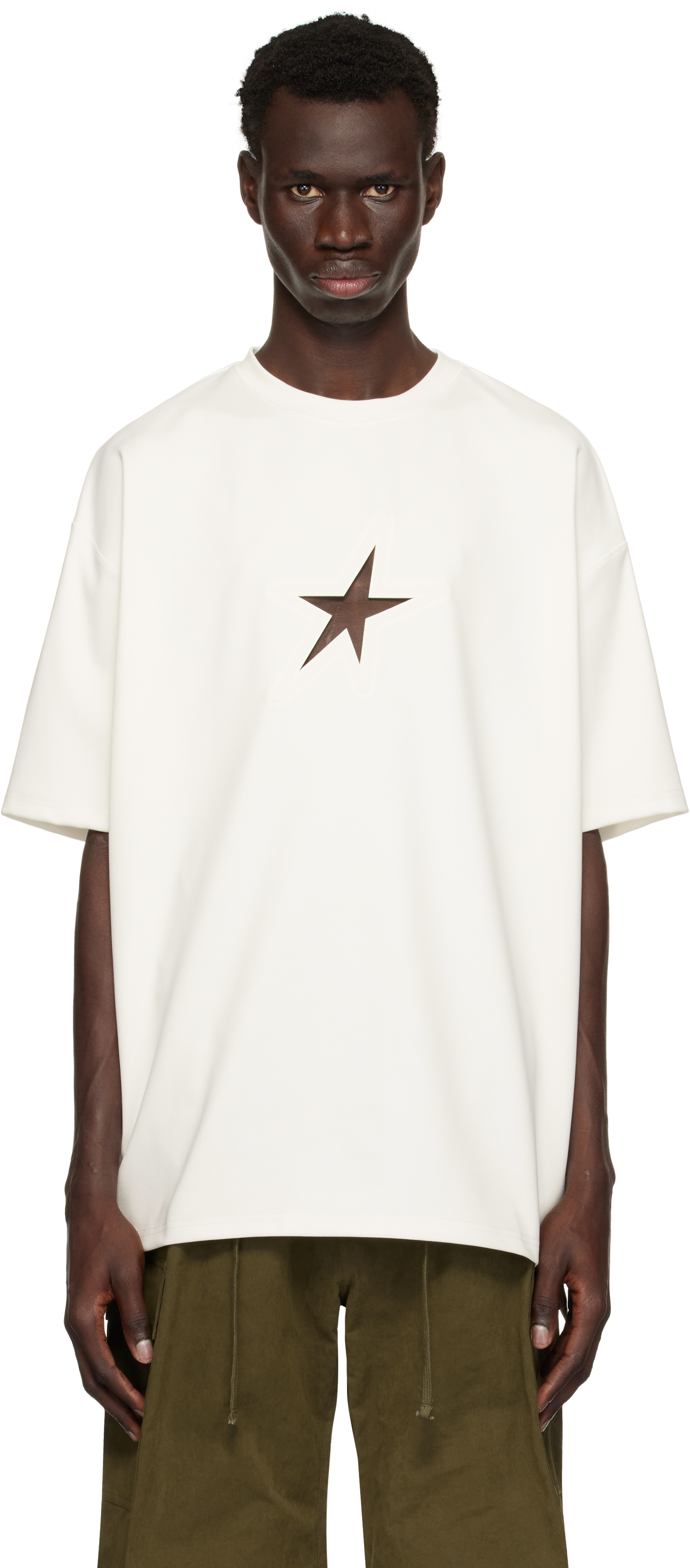 【関税込み】Mugler ホワイト Star オーバーサイズ Tシャツ