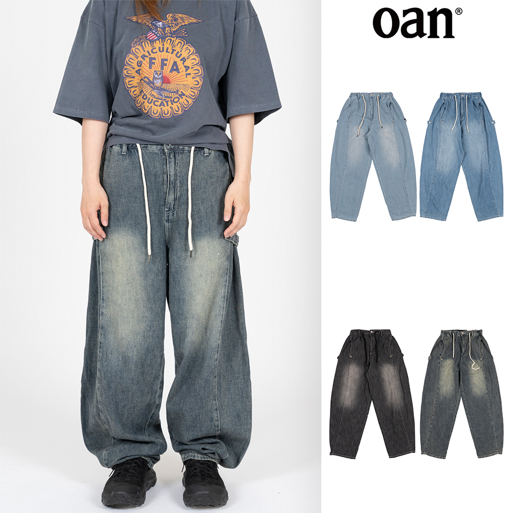 【oan】Loe Side Curve Snap Over Denim