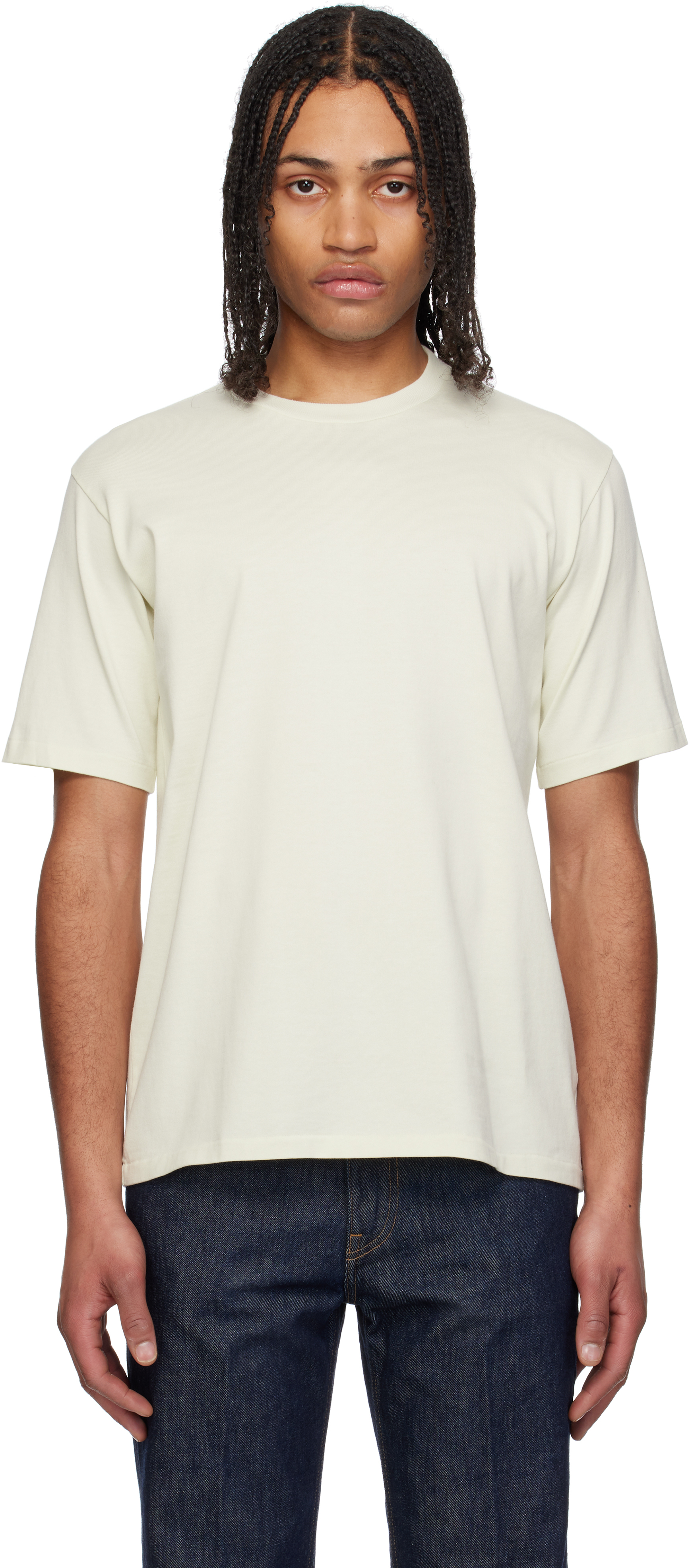 【関税込み】AURALEE オフホワイト Luster Plaiting Tシャツ