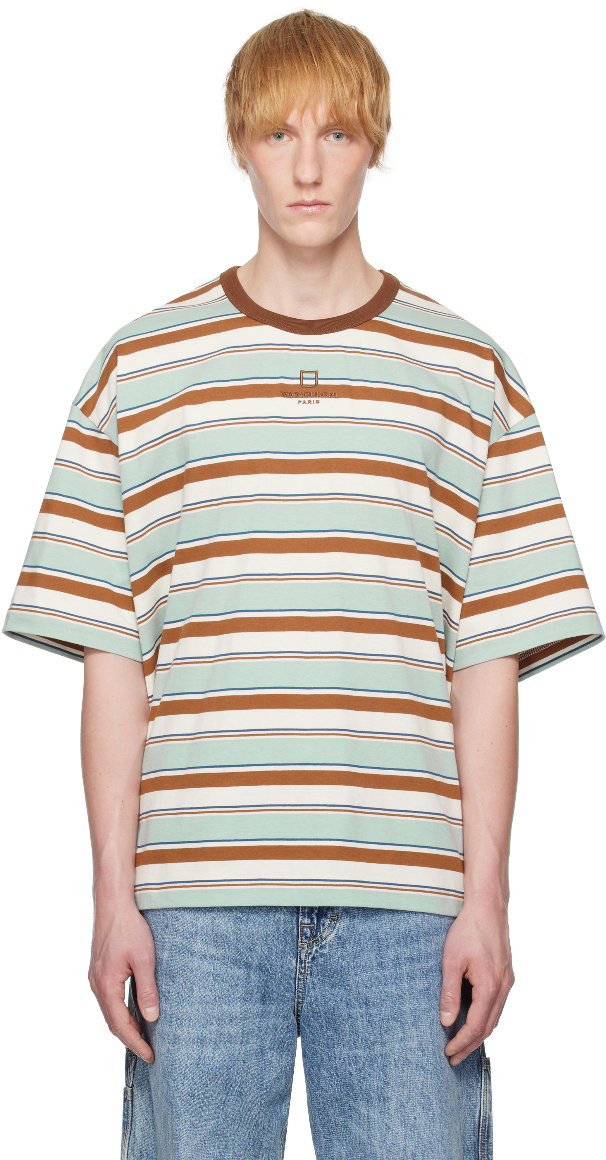 【関税込み】WOOYOUNGMI マルチカラー ボーダー Tシャツ