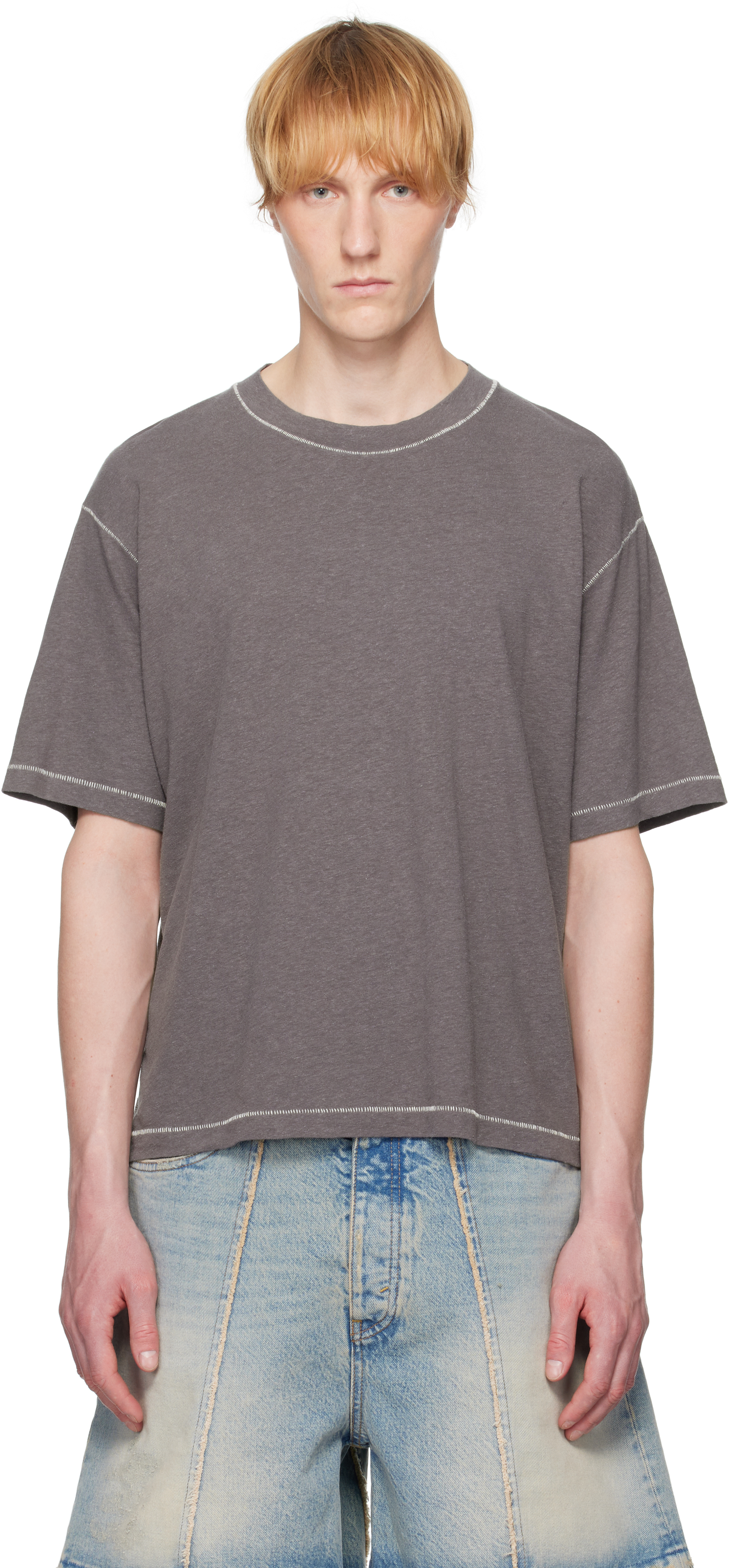 【関税込み】HOPE グレー ボクシー Tシャツ