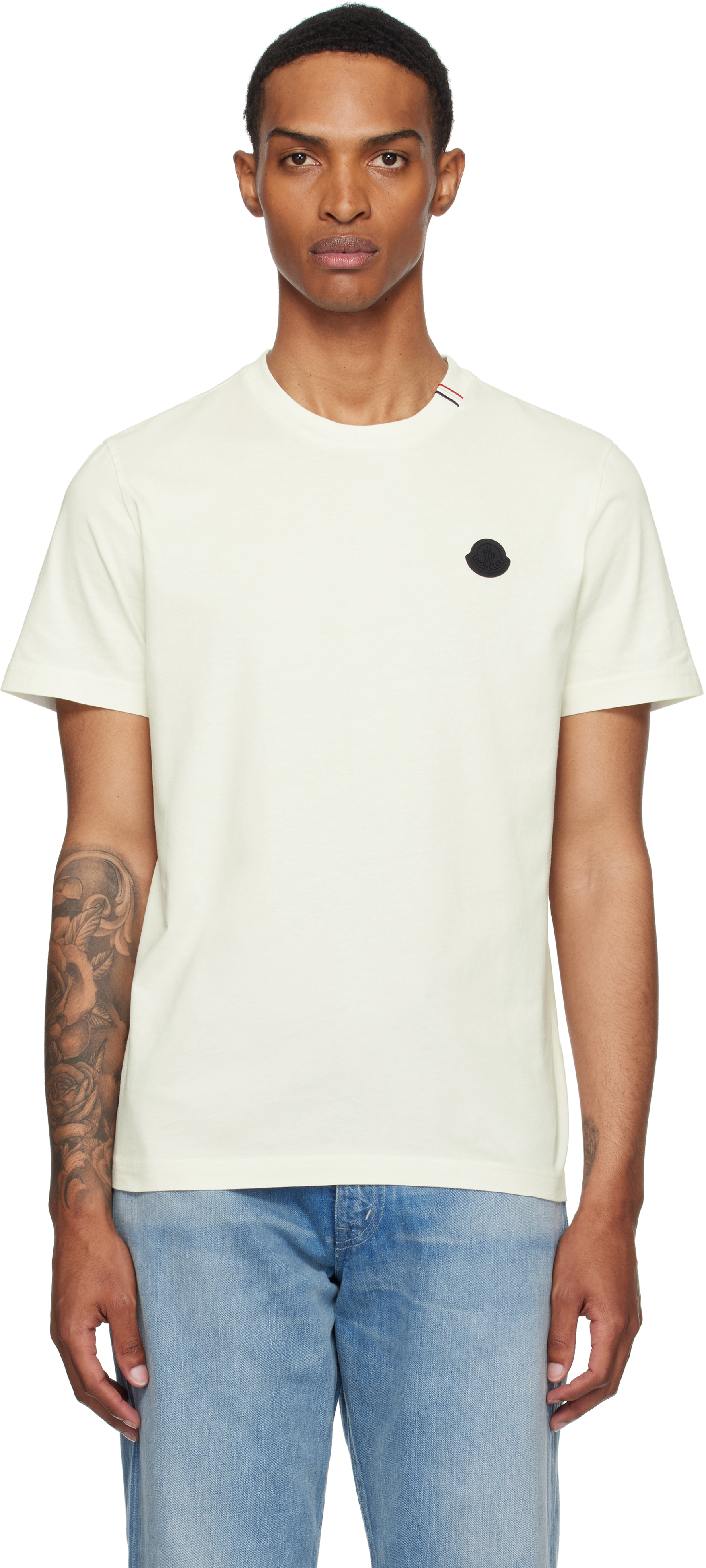 【関税込み】Moncler オフホワイト 半袖Tシャツ