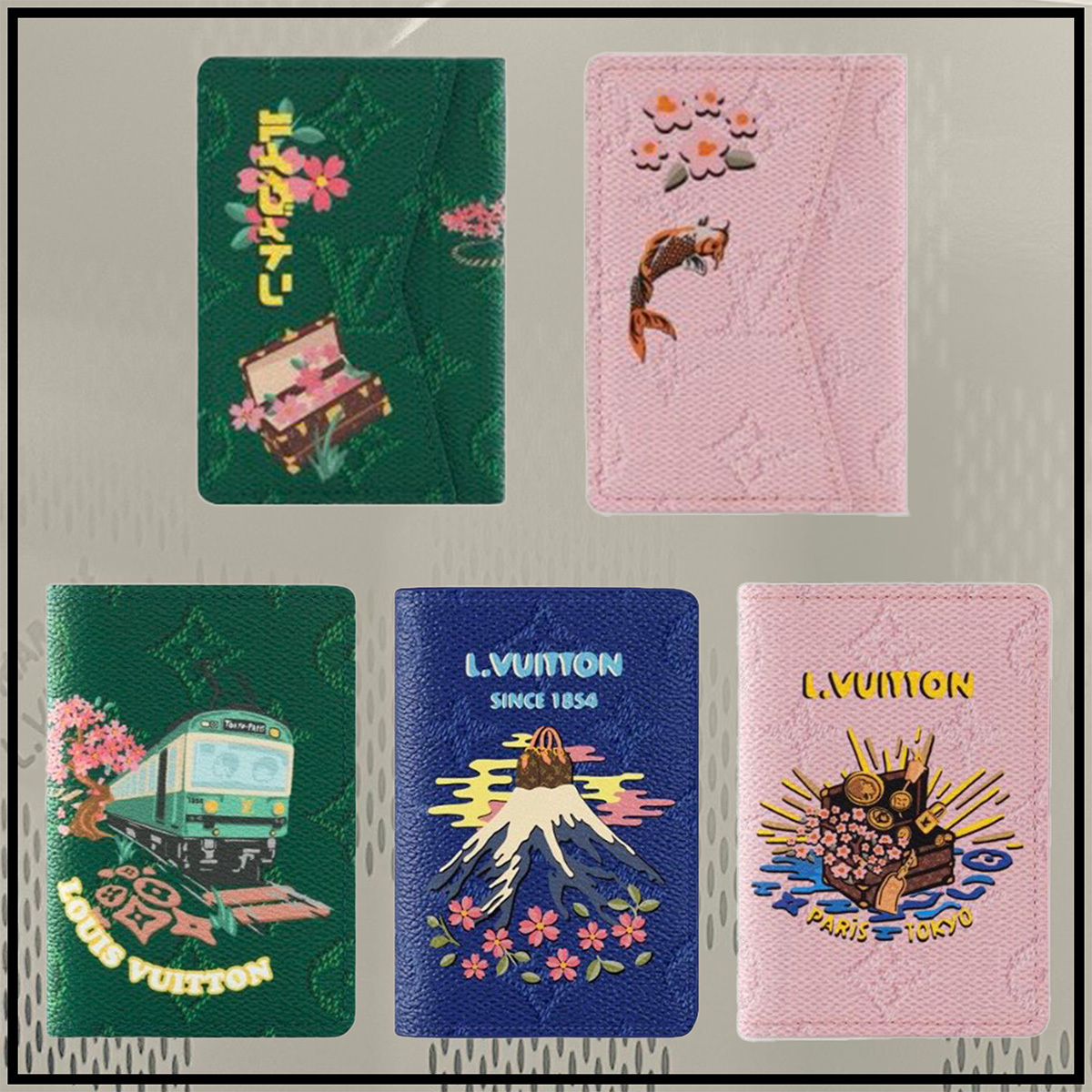 心が和む♪ 和風テイスト カードケース Louis Vuitton 選べる3色