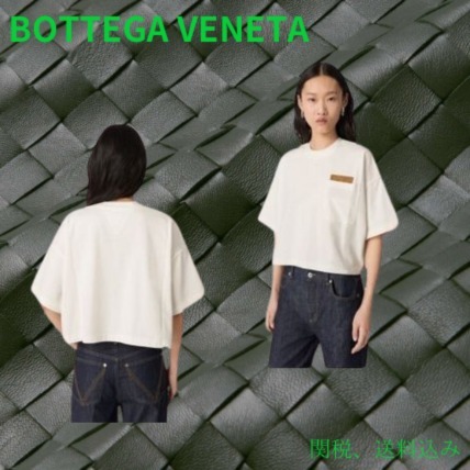 25ss Bottega Veneta コットン ジャージー クロップドTシャツ