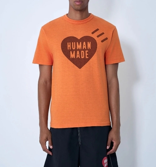 HUMAN MADE 国内発送 オレンジ ロゴモチーフTシャツ