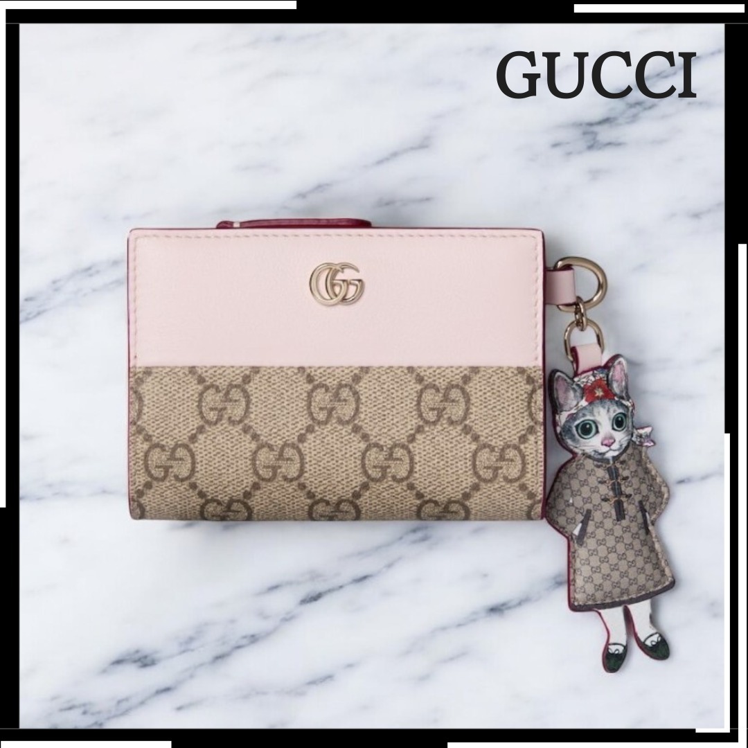 すぐ届く【GUCCI】ヒグチユウコ バイカラー スモール ウォレット