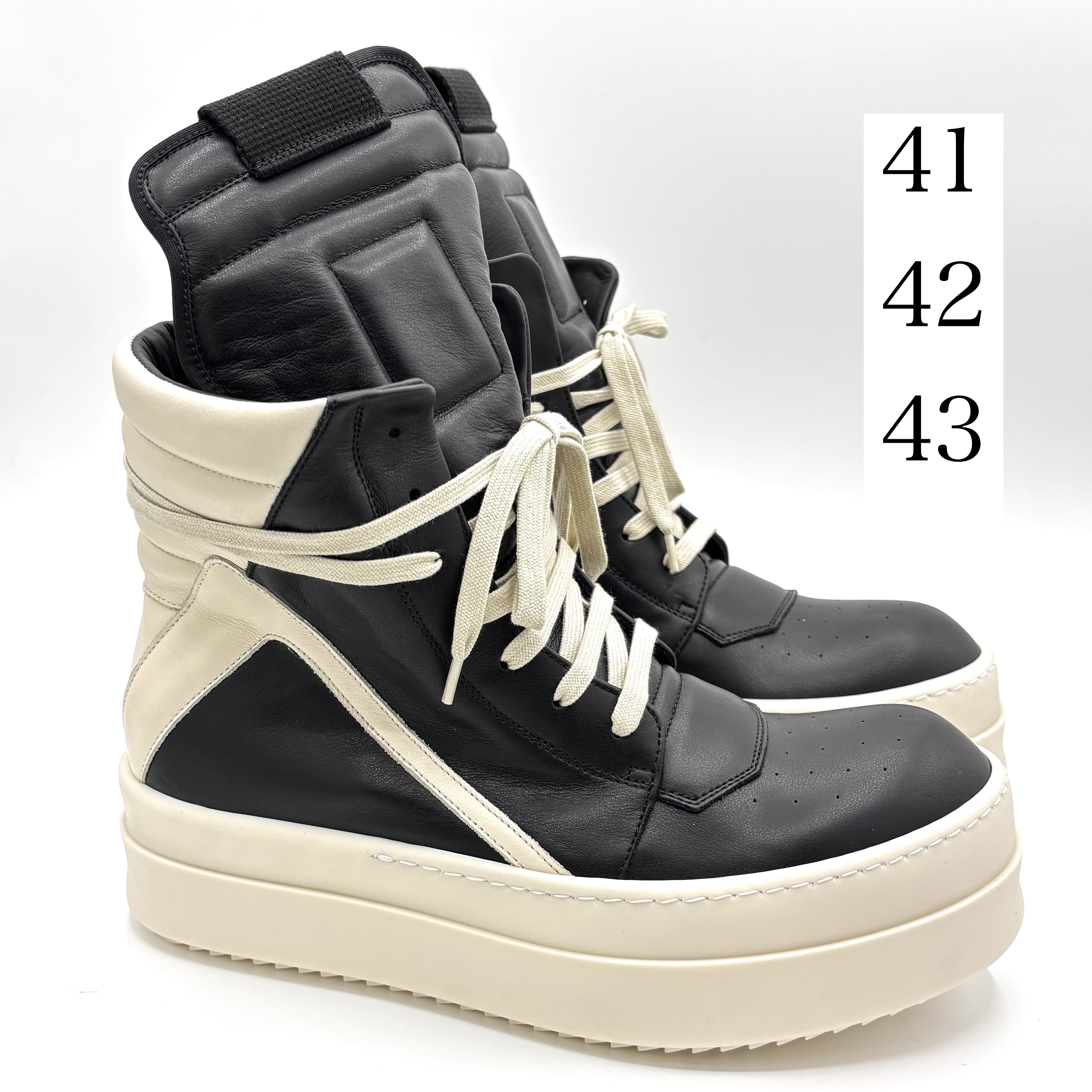 RICK OWENS MEGA BUMPER GEOBASKET レザーシューズ