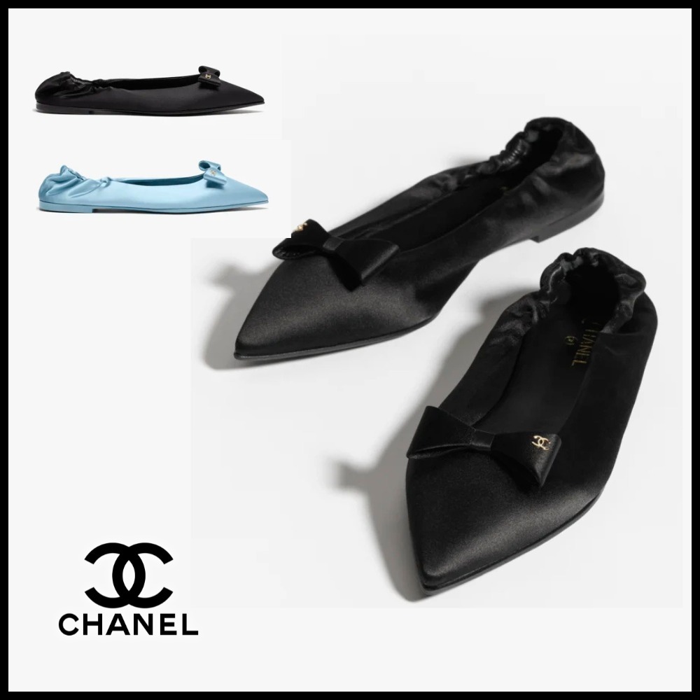 【CHANEL】ポインテッドトゥ バレリーナ