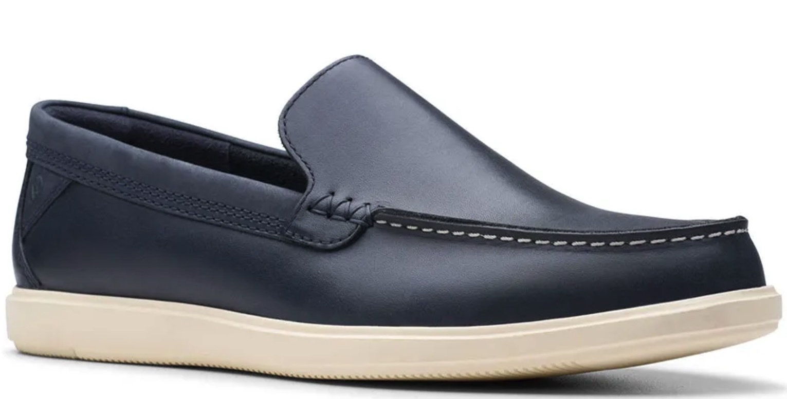 CLARKS ネイビー スリッポン スニーカー ベネチアン ローファー