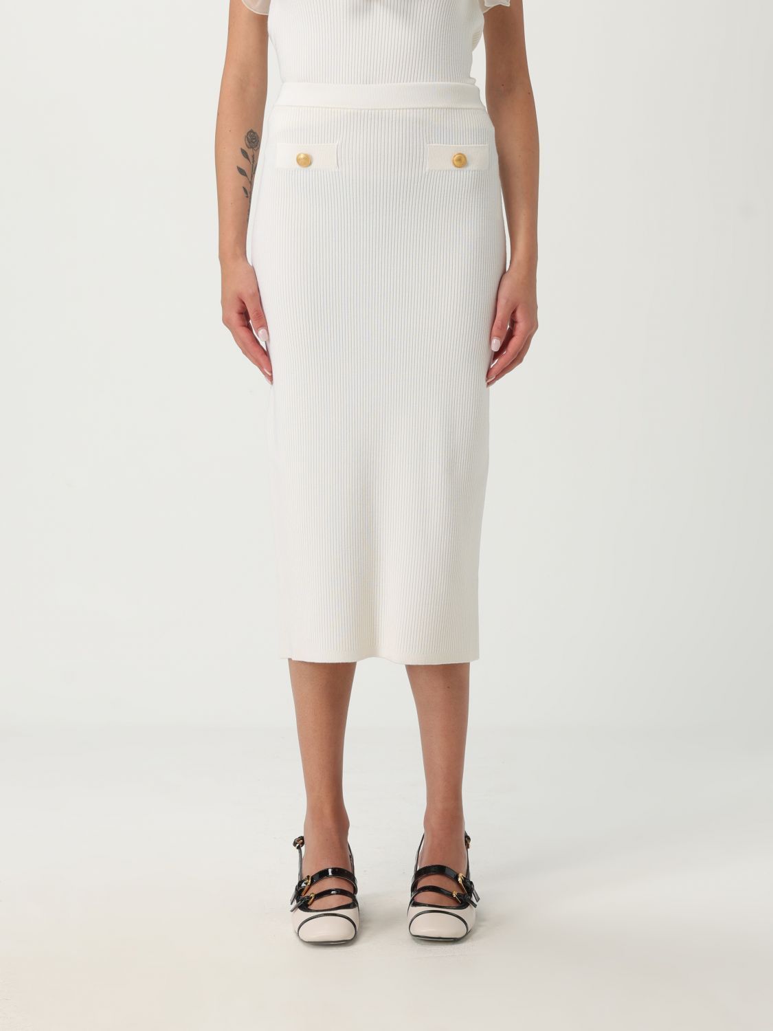 スカート ALESSANDRA RICH Woman Skirt White FABX4047 0001