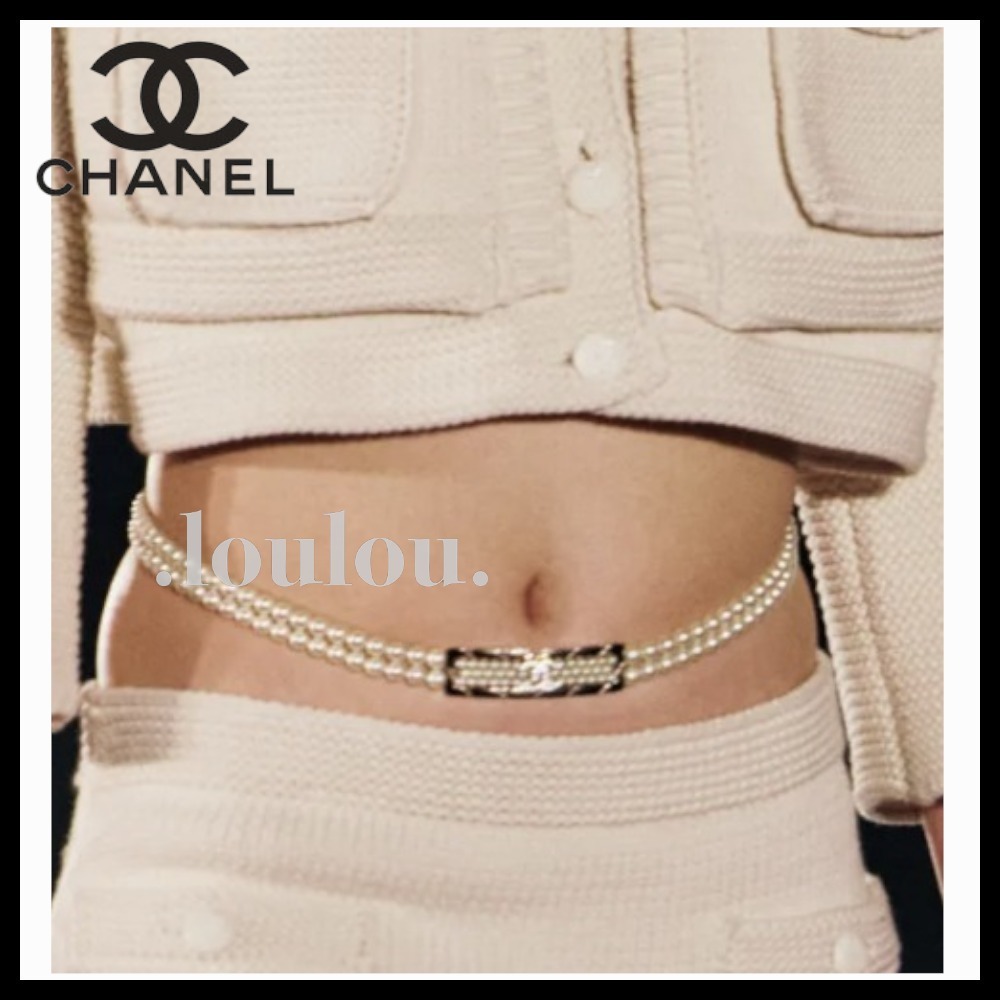 【ゴージャスで美しいパール☆】CHANEL パール チェーンベルト