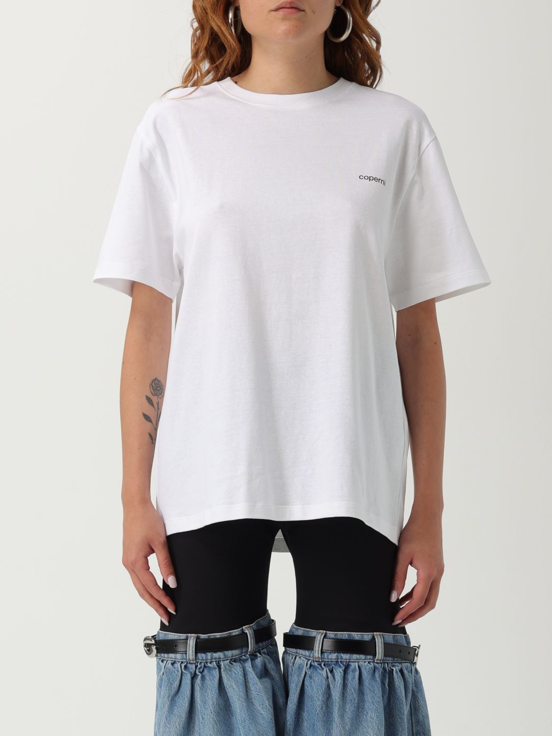 Tシャツ・カットソー COPERNI Woman T-Shirt White COPJS03F5036 WHTBLK
