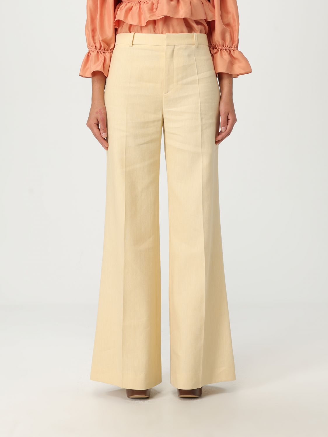 パンツ CHLOE Woman Pants Beige CH25UPA15434 223