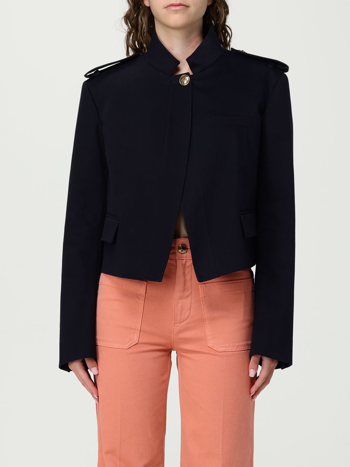 ジャケット CHLOE Woman Jacket Blue CH25SVE12339 48A
