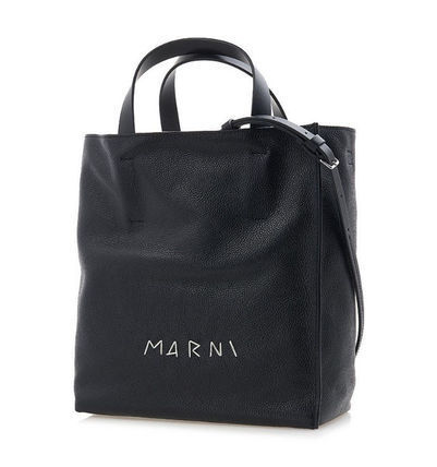 MARNI★ロゴ 刺繍 レザー トートバッグ SHMP0018L3 P6533 00N99