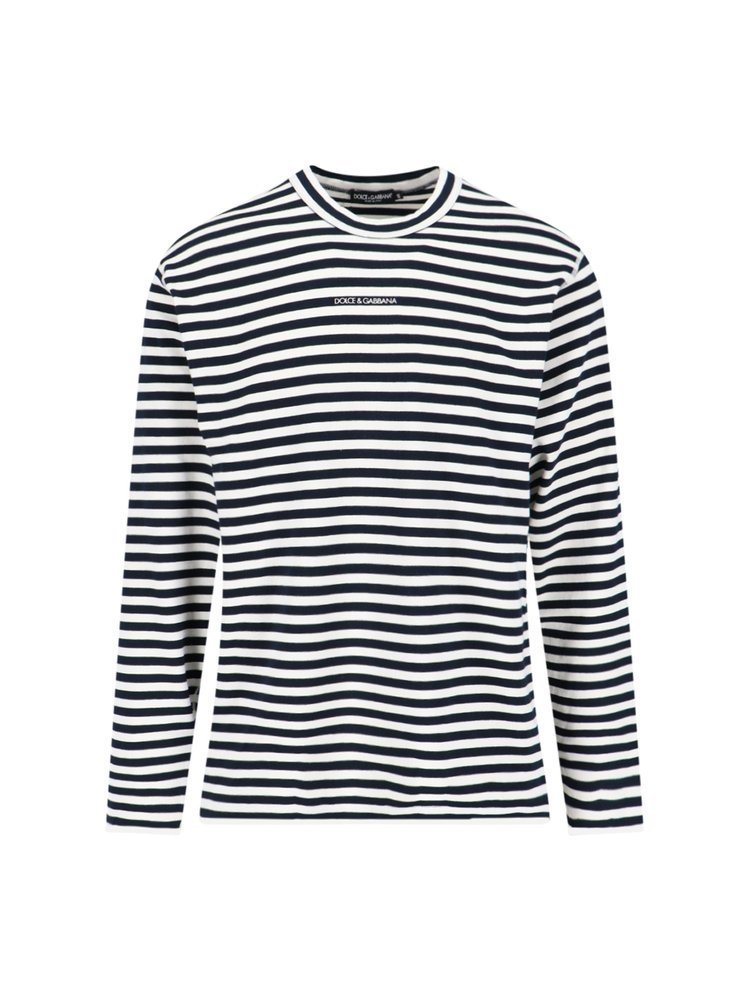 DOLCE & GABBANA ストライフ クルネック Tシャツ 【関税込】
