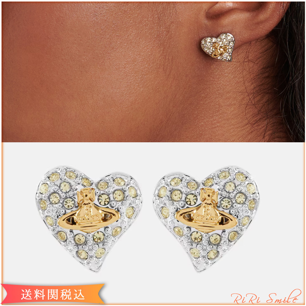 Vivienne Westwood オーブ ハート クリスタル ピアス