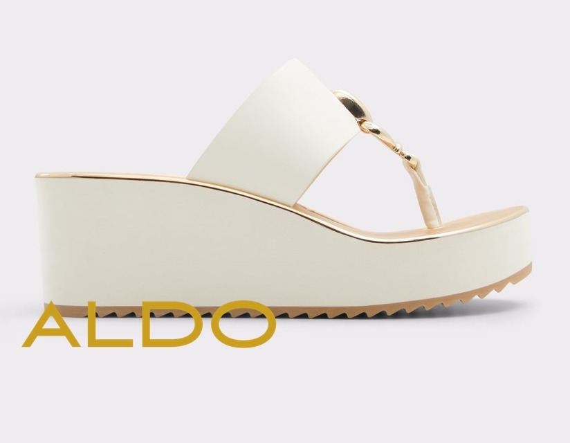 ☆日本未上陸*ALDO*新作*メタルTストラッププラットフォーム/W☆