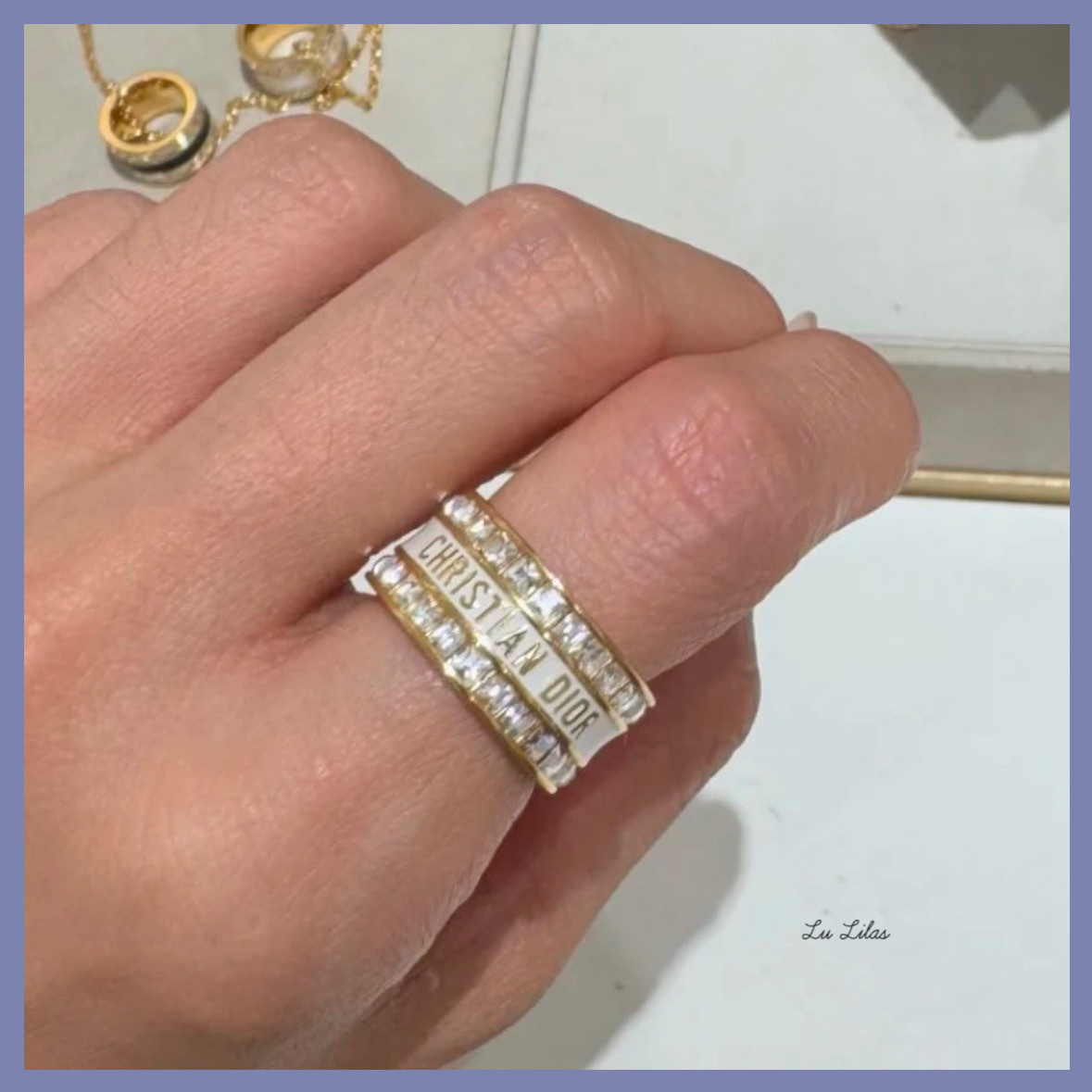 【国内発送☆魅力的に光る】DIOR Night Code リング